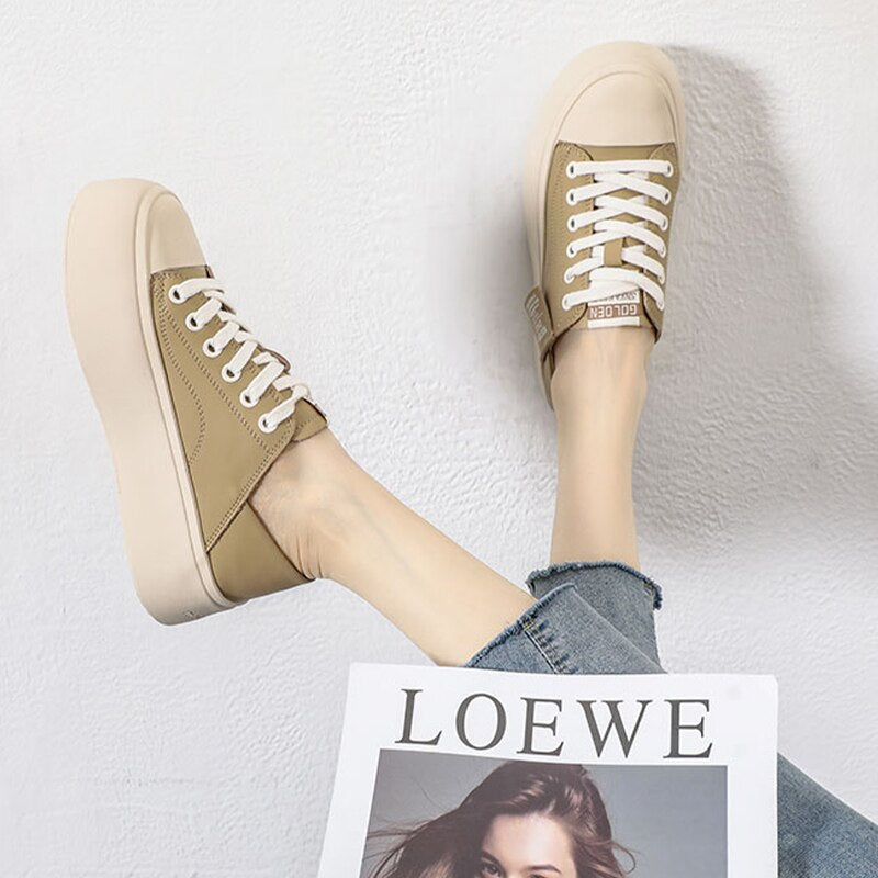 xiangtuibao Women New Sport Sneakers Flats Shoes Spring Autumn Casual Lace Up Walking Comfortable Loafers Non Slip Chaussures Femme