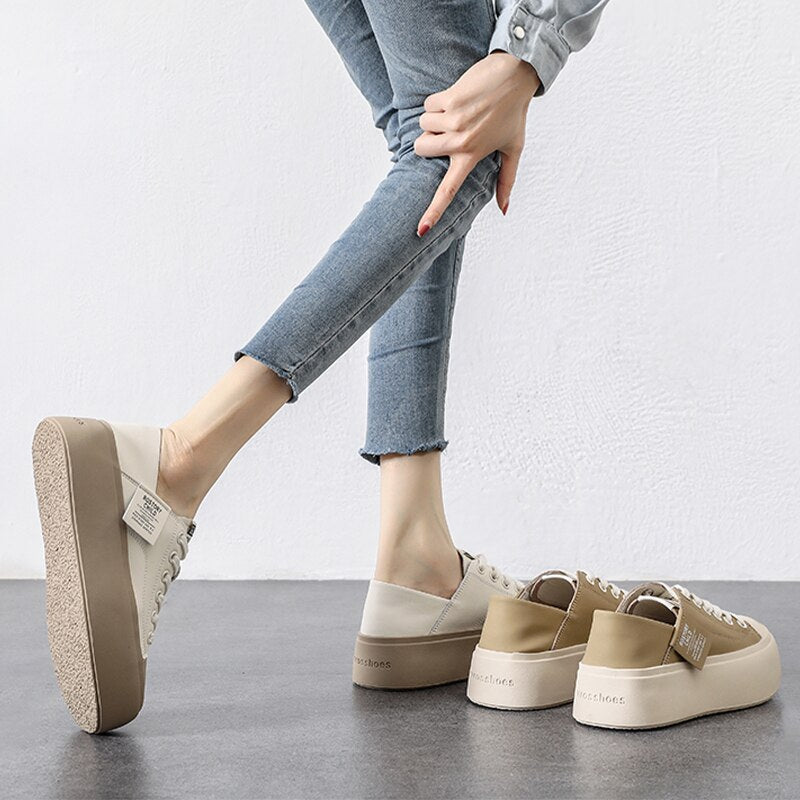 xiangtuibao Women New Sport Sneakers Flats Shoes Spring Autumn Casual Lace Up Walking Comfortable Loafers Non Slip Chaussures Femme