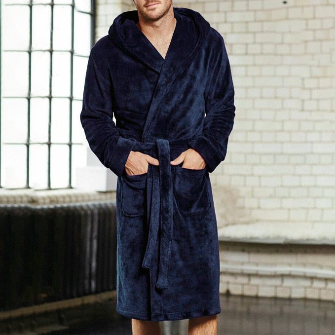 xiangtuibao Warm man more bigger sizes hooded patch pocket extended winter long robe men coats mens jacket coat men для мужчин 18+