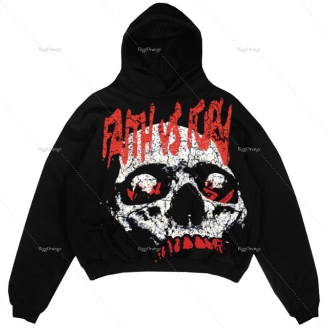 xiangtuibao Oversized Letter Print Streetwear High Quality Zip Hoodie Vintage High Street Sweatshirt Goth Harajuku Jacket Y2k Hoodies Men