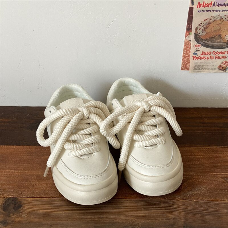 xiangtuibao Platform Women's Sneakers Casual Fashion Spring Autumn Lace Up Woman Flats Shoes Sneakers Female Sports Shoes Tennis New