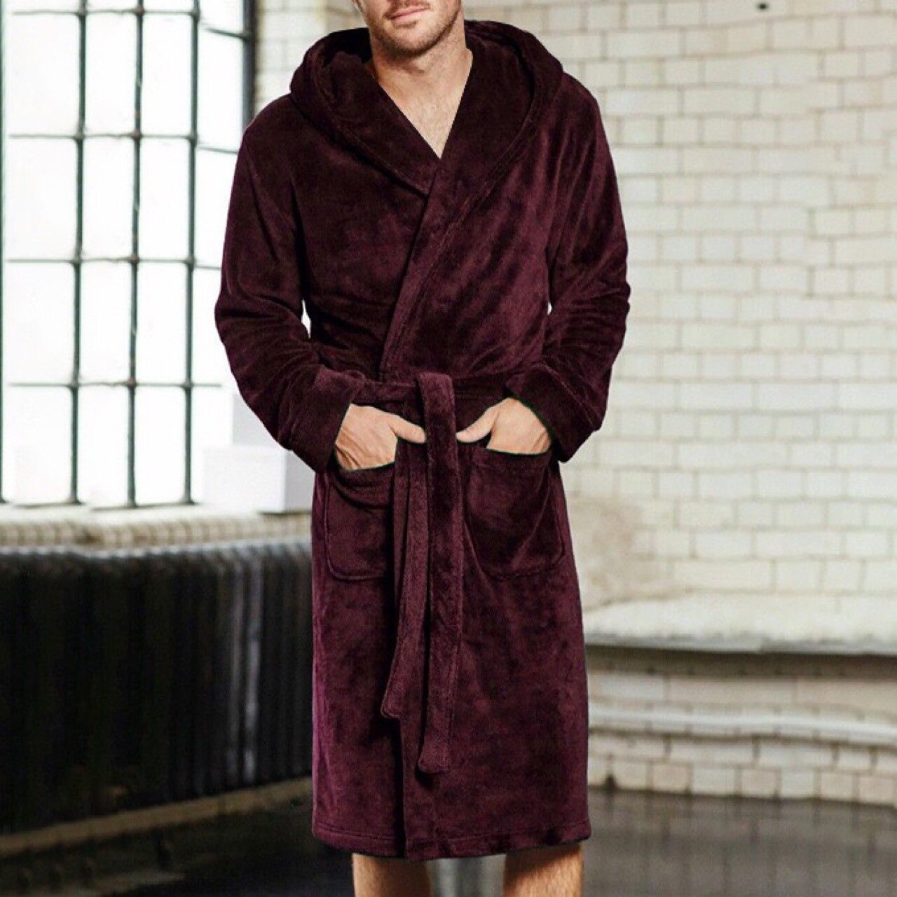 xiangtuibao Warm man more bigger sizes hooded patch pocket extended winter long robe men coats mens jacket coat men для мужчин 18+