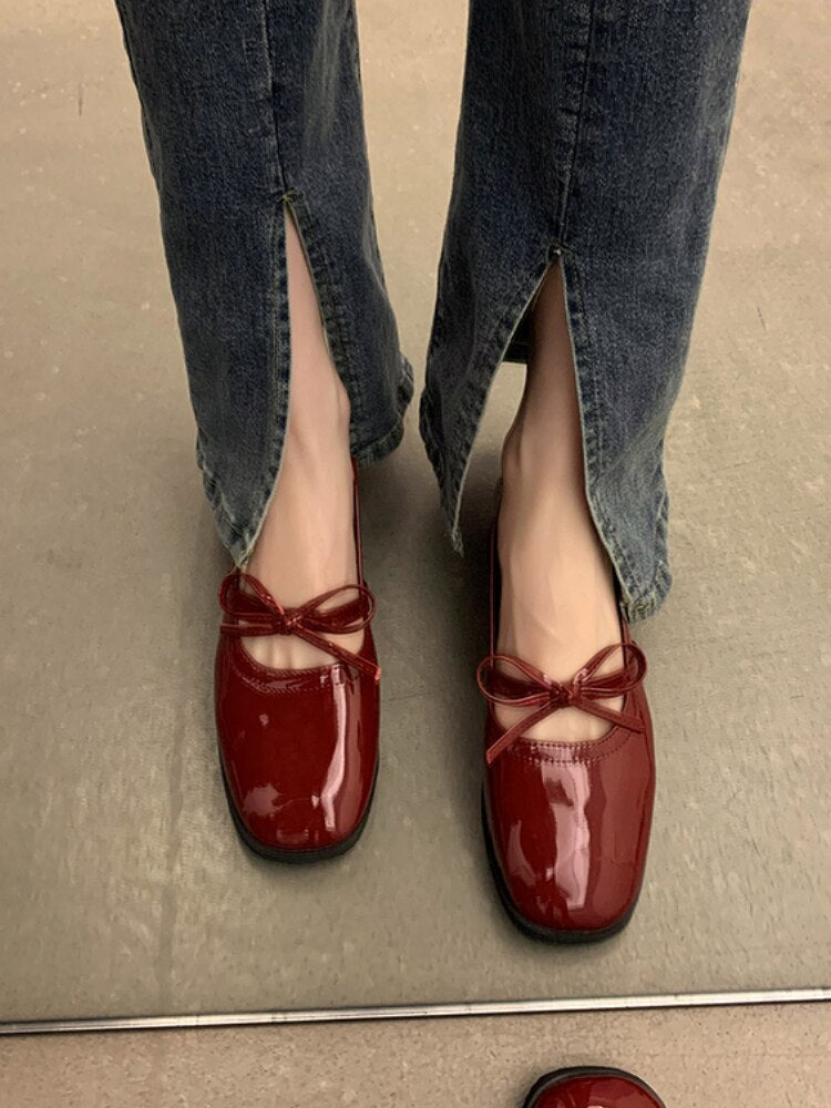 Elegant Casual Woman for Shoes Sandals Bow Hollow Pure Color Fashion Shoes Summer Mary Janes Fashion Faity Sandals Design