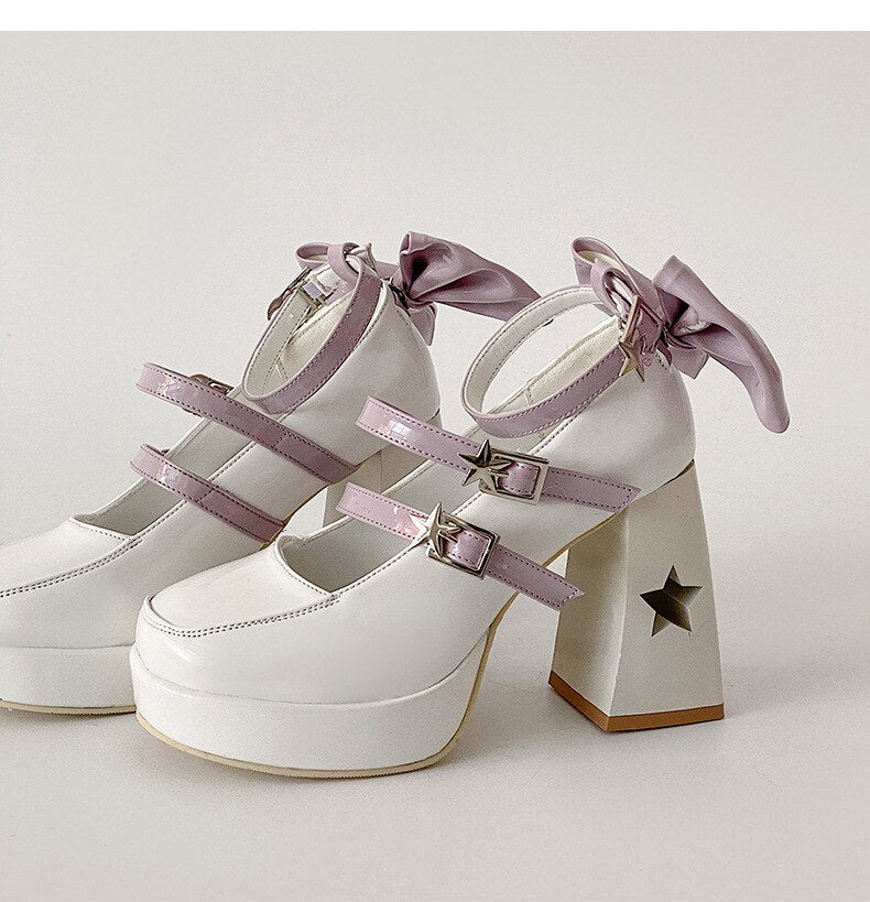 xiangtuibao Women's pumps New Versatile Square Head French Marijane Shoes platform heels women shoes black heels pumps women shoes