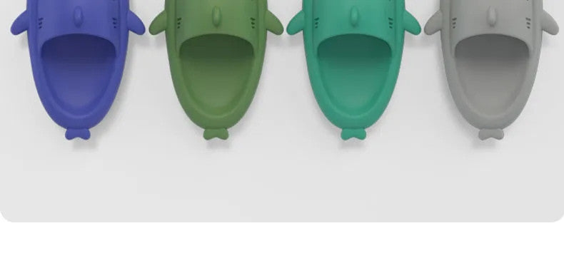 xiangtuibao Unisex Shark Slippers Women New Summer Home Flip Flops Men Non-Slip Solid Color Couple Outdoor Cool Indoor House Funny Slippers