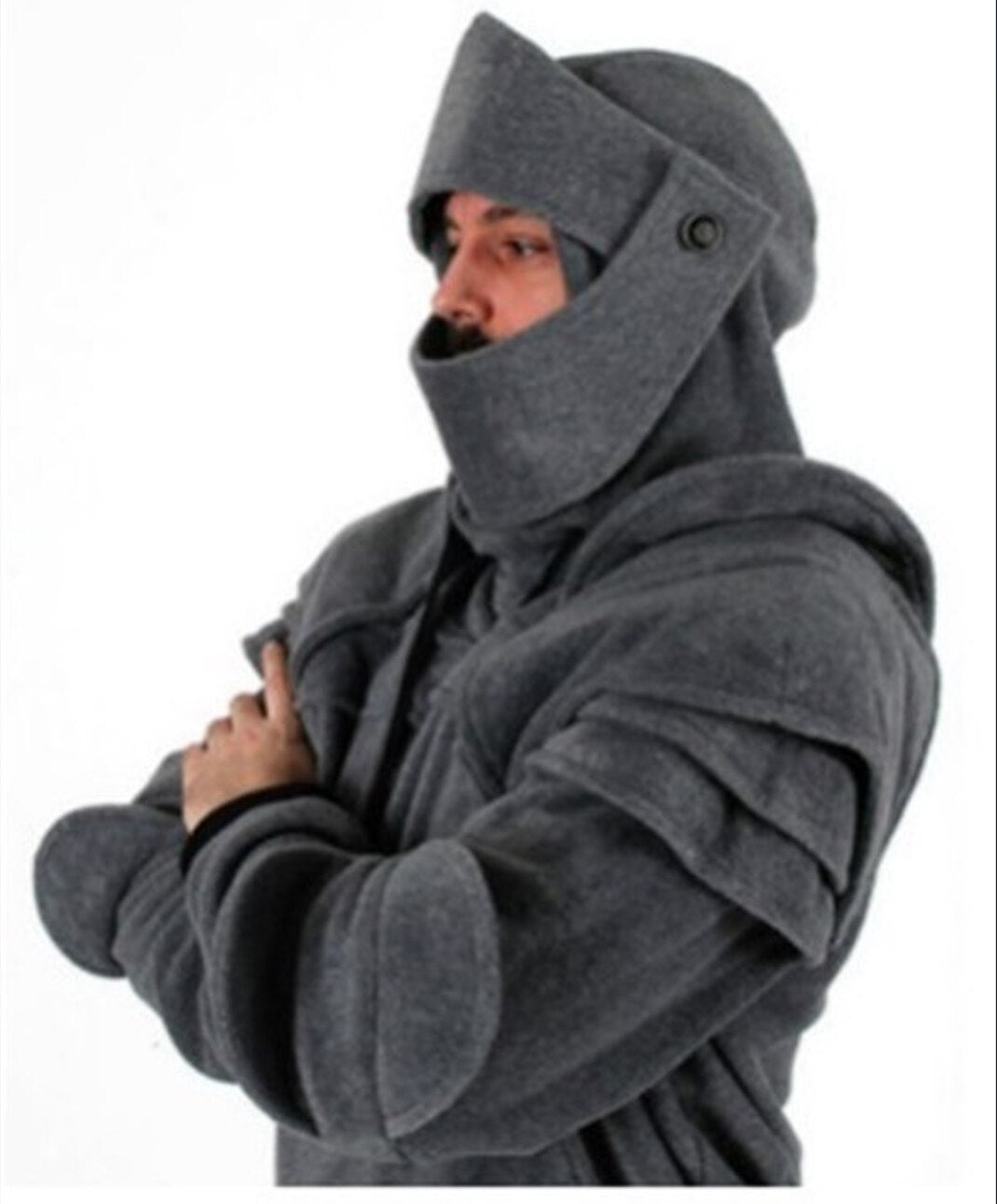 xiangtuibao Punk Streetwear Men's Arthur Medieval Hollow Knight Hoodie Armor Sweatshirt Pullover Hooded Jacket S-5XL Hoodies Harajuku