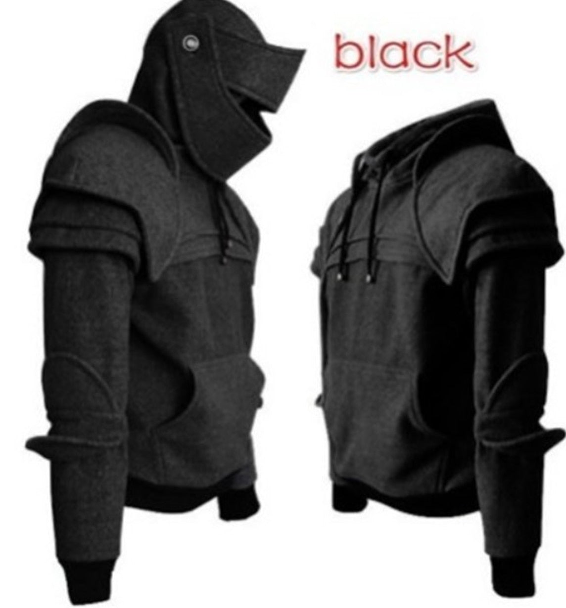 xiangtuibao Punk Streetwear Men's Arthur Medieval Hollow Knight Hoodie Armor Sweatshirt Pullover Hooded Jacket S-5XL Hoodies Harajuku