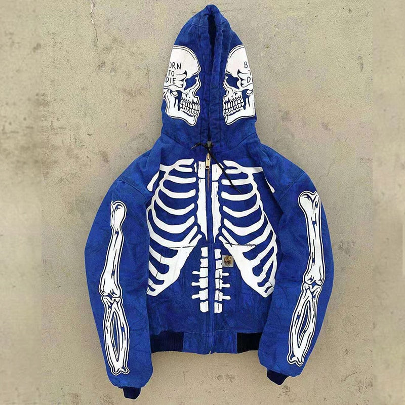 xiangtuibao Y2k Women Gothic zipper hoodie Sweatshirt women and men bulk items wholesale lots tops red couple trend Harajuku punk clothing