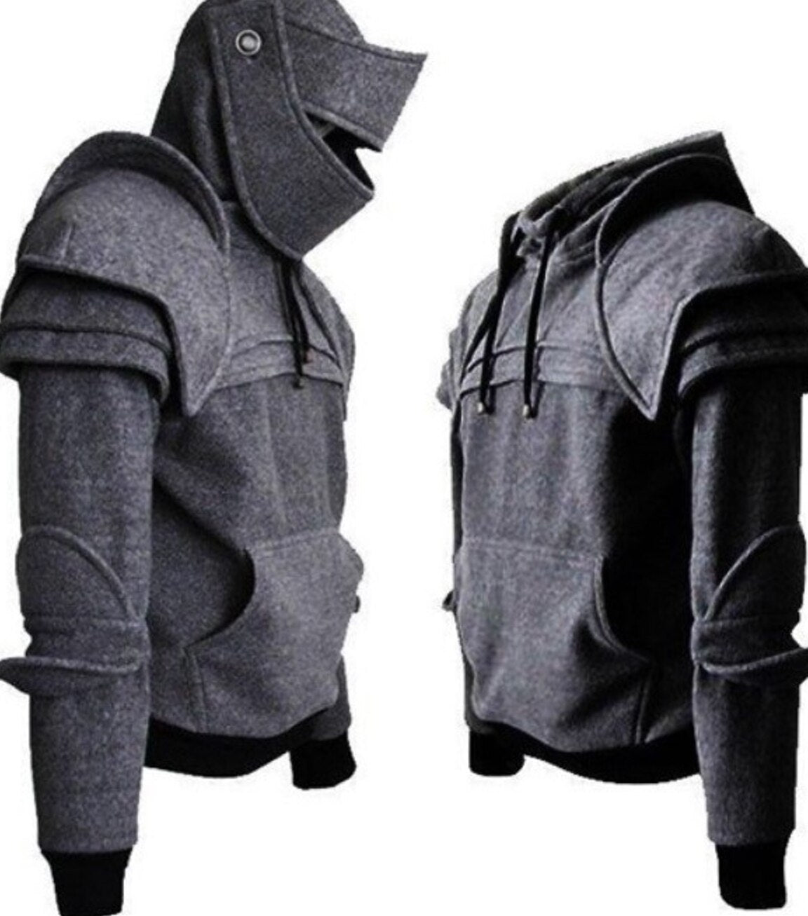 xiangtuibao Punk Streetwear Men's Arthur Medieval Hollow Knight Hoodie Armor Sweatshirt Pullover Hooded Jacket S-5XL Hoodies Harajuku