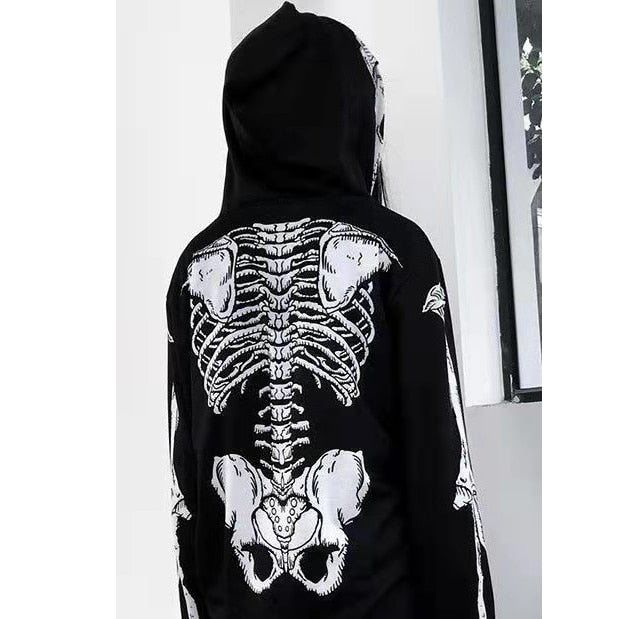 xiangtuibao Y2k Women Gothic zipper hoodie Sweatshirt women and men bulk items wholesale lots tops red couple trend Harajuku punk clothing