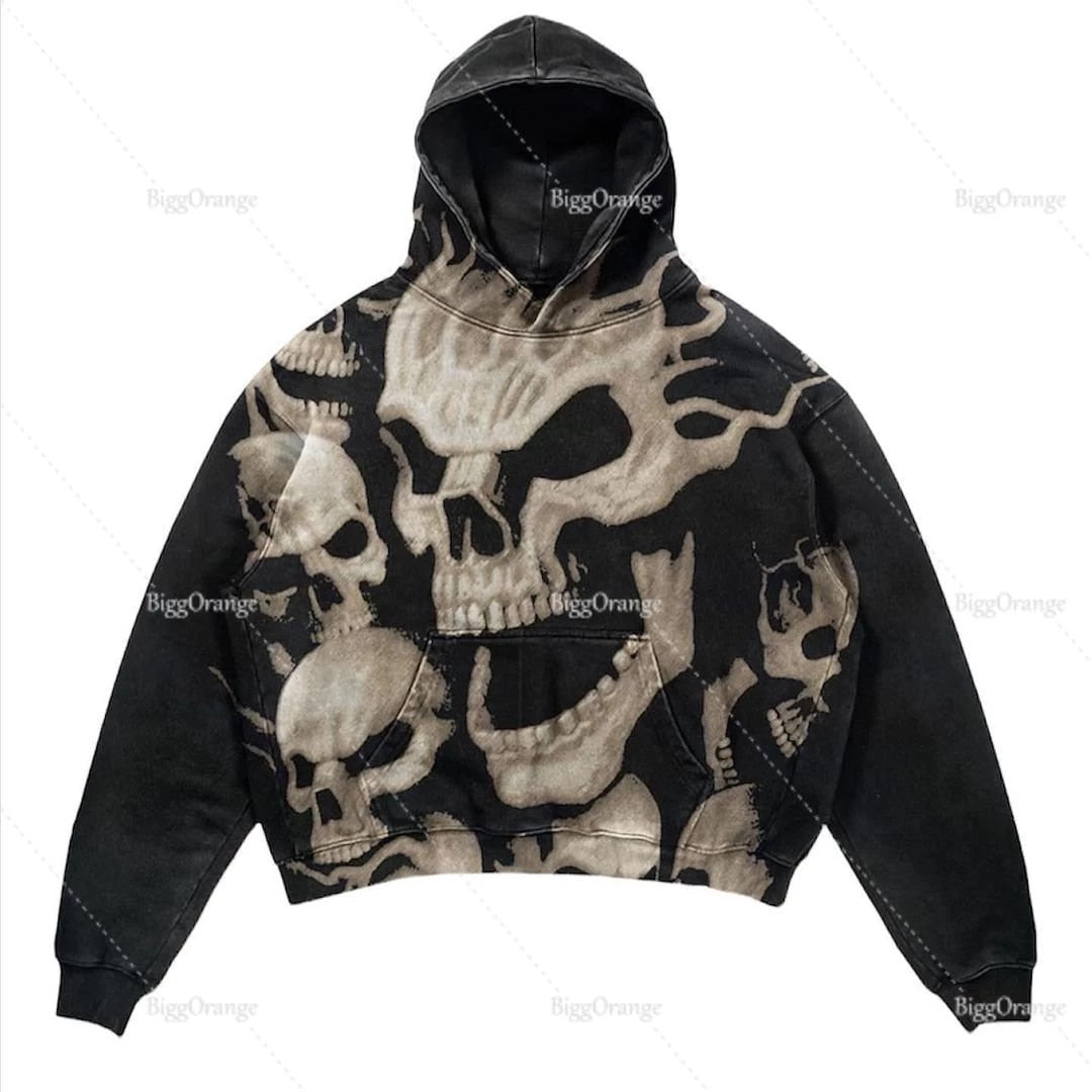 xiangtuibao Oversized Letter Print Streetwear High Quality Zip Hoodie Vintage High Street Sweatshirt Goth Harajuku Jacket Y2k Hoodies Men