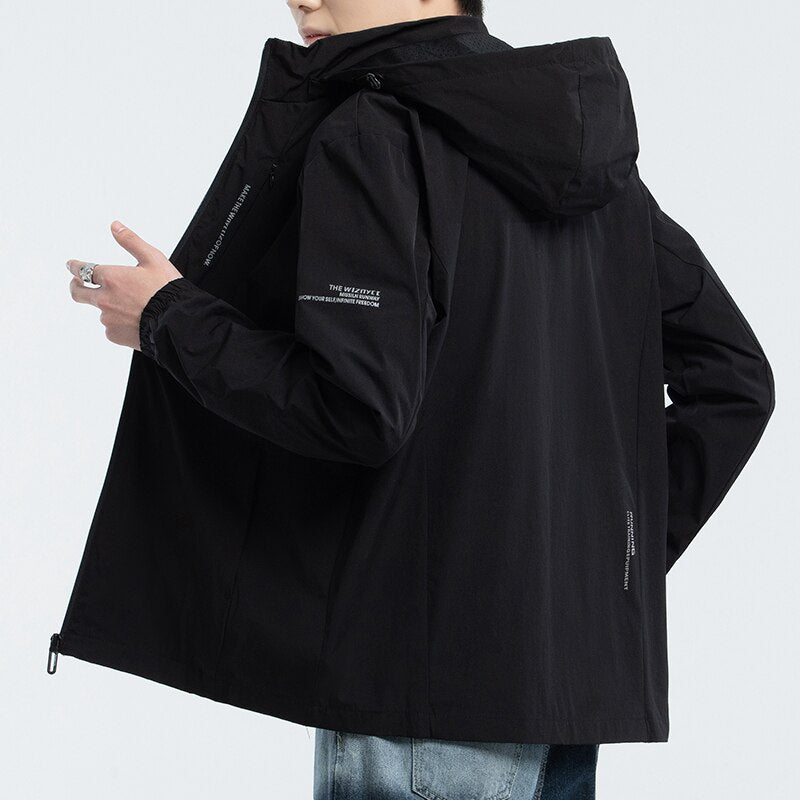 xiangtuibao Summer Lightweight Breathable Sun Protection UvProof Hooded Jacket UPF50+Skin Coat Single-Layer Men Thin Men Windbreaker Couple
