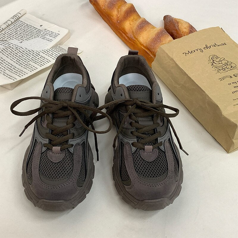xiangtuibao Sneakers Women Spring Autumn Shoes Woman Vulcanized Shoes Casual Ladies Thick Sole Sports Shoes Tennis Female Sneakers NEW
