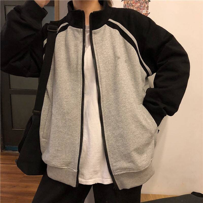 xiangtuibao Y2k Women Gothic zipper hoodie Sweatshirt women and men bulk items wholesale lots tops red couple trend Harajuku punk clothing