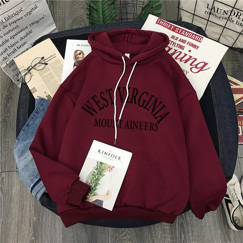 xiangtuibao oversized Hoodies Women Thicker Letter Warm Pullover Coat Drawstring Harajuku Sweatshirt Pink Womens Korean New High Quality