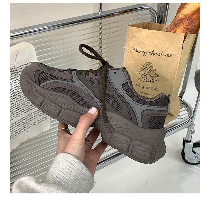xiangtuibao Sneakers Women Spring Autumn Shoes Woman Vulcanized Shoes Casual Ladies Thick Sole Sports Shoes Tennis Female Sneakers NEW