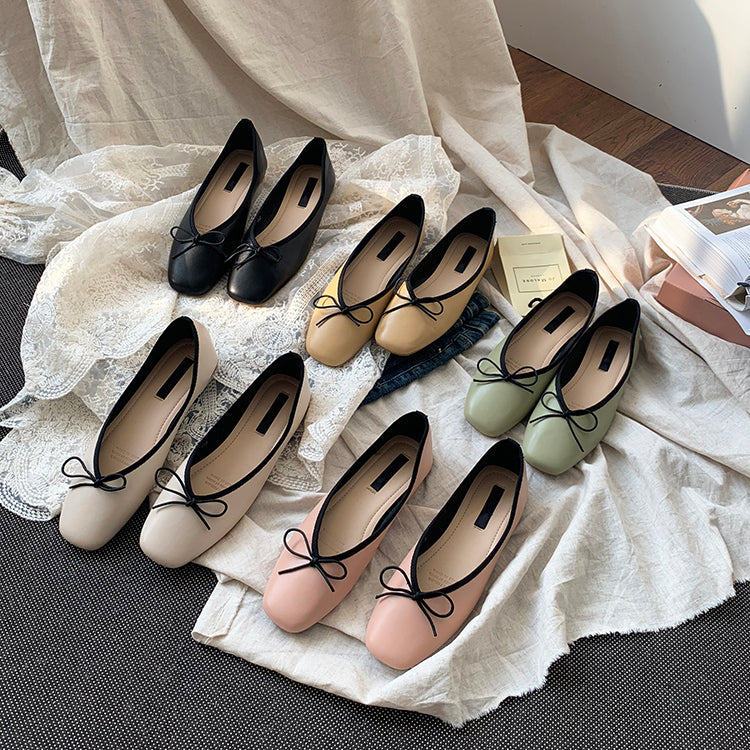 xiangtuibao Women Ballet Flat Shoes Comfortable Soft Boat Shoes Slip On Loafers Ballerina Shallow Slides Round Toe Casual Flats