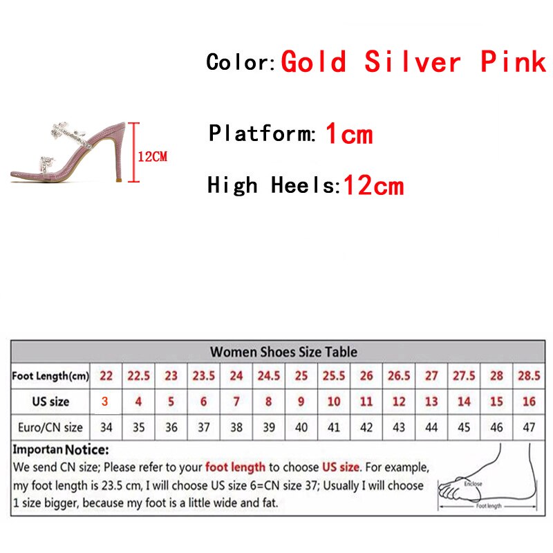 xiangtuibao Sexy Crystal Rhinestone High Heels Party Slippers Fashion Snake Print Open Toe Transparent Sandals Sliders Shoes Women