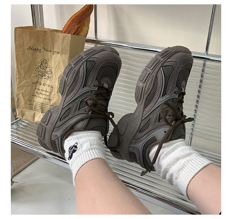 xiangtuibao Sneakers Women Spring Autumn Shoes Woman Vulcanized Shoes Casual Ladies Thick Sole Sports Shoes Tennis Female Sneakers NEW