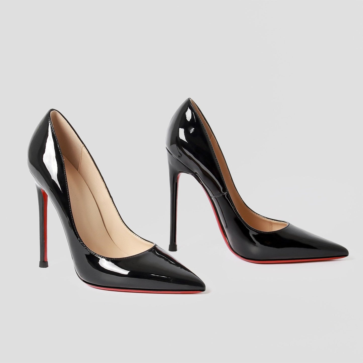 xiangtuibao Luxury Brand Genuine Leather Red Shiny Bottom Women's High Heel Shoes Sexy Classic Pumps Black 8cm 10cm 12cm Wedding Shoes Plus