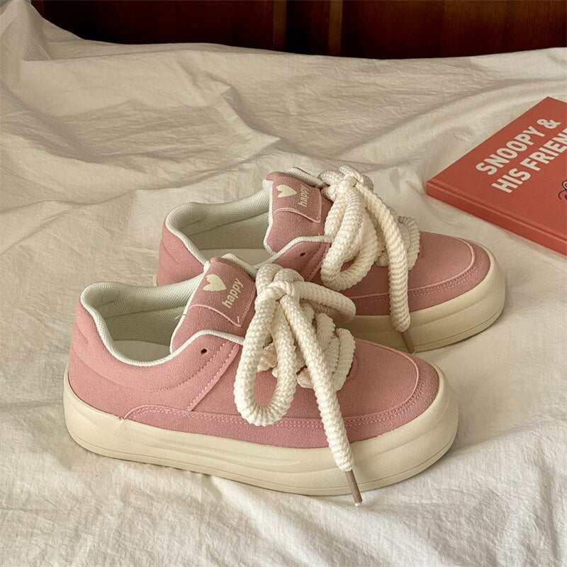 xiangtuibao Platform Women's Sneakers Casual Fashion Spring Autumn Lace Up Woman Flats Shoes Sneakers Female Sports Shoes Tennis New