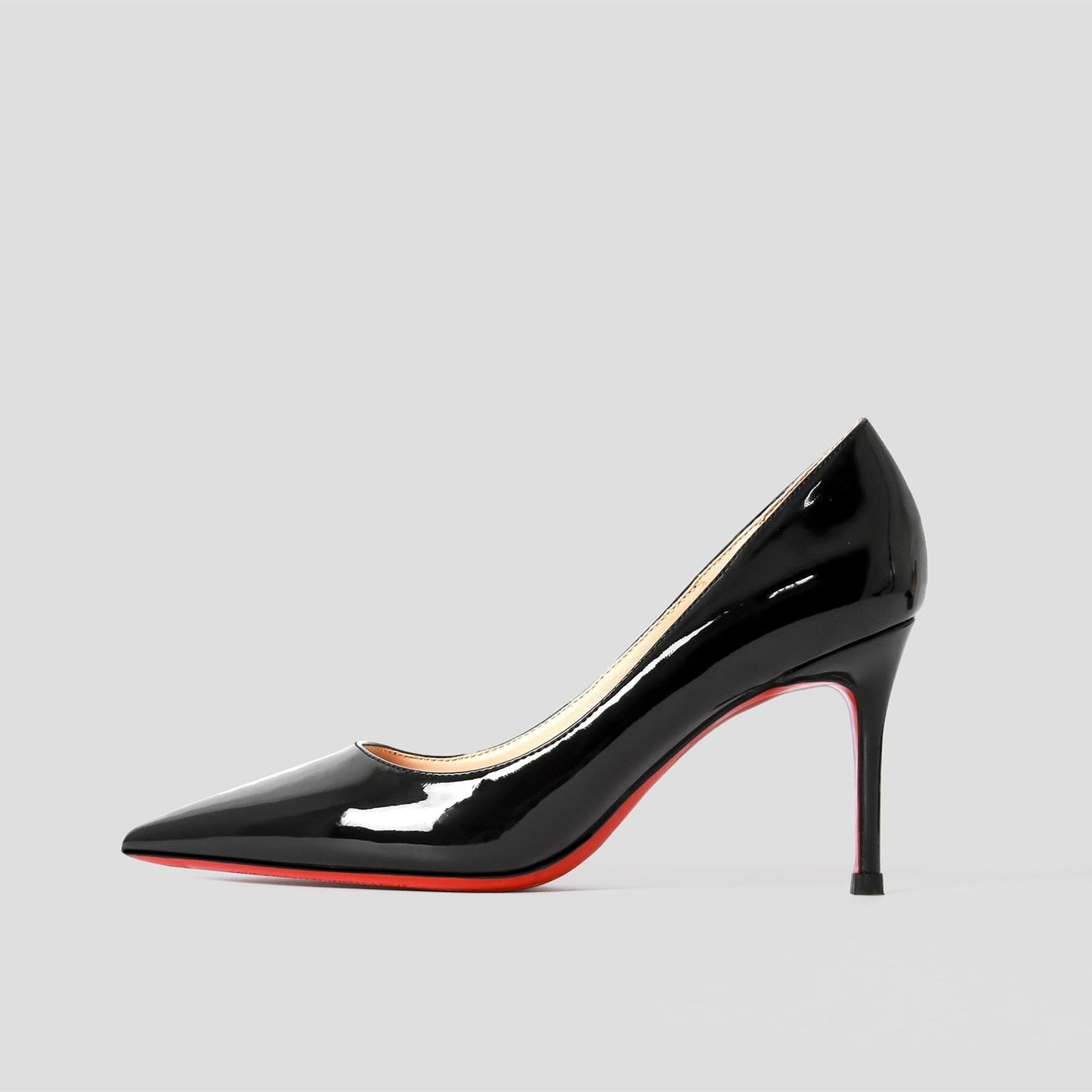 xiangtuibao Luxury Brand Genuine Leather Red Shiny Bottom Women's High Heel Shoes Sexy Classic Pumps Black 8cm 10cm 12cm Wedding Shoes Plus