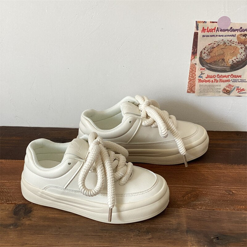 xiangtuibao Platform Women's Sneakers Casual Fashion Spring Autumn Lace Up Woman Flats Shoes Sneakers Female Sports Shoes Tennis New