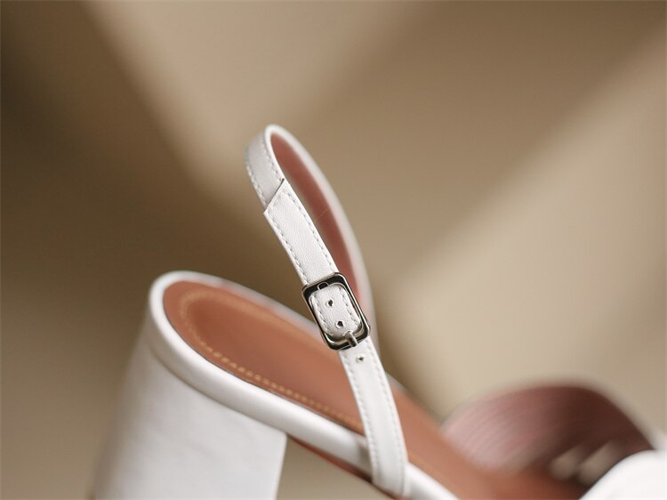 xiangtuibao NEW Summer Women Shoes Square Toe Thin Heel Women Sandals Cow Leather High Heels Solid Party Shoes Lattice Cloth Shoes for Women
