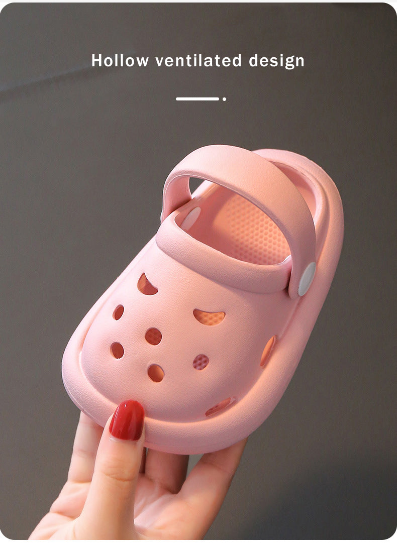 xiangtuibao Summer Children's Slippers Outdoor Beach Boys Girls Hole Shoes EVA Comfortable Soft Slides Home Non-slip Breathable Baby Sandals