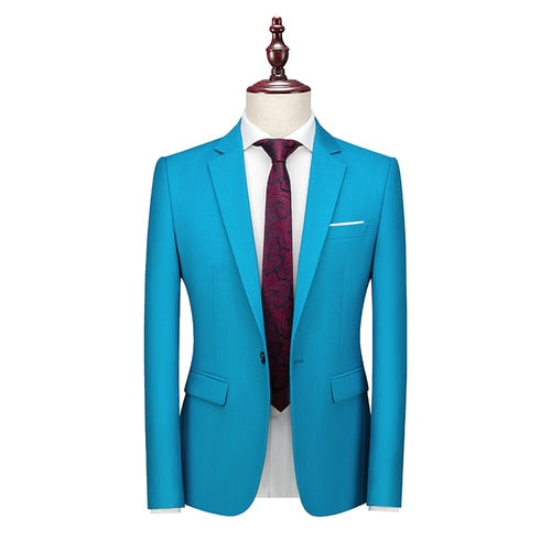 xiangtuibao Bright Green Suit Jacket Men's Stylish Slim Blazer Wedding Party Dress Coat Suitable for All Seasons Big Size 5XL 6XL