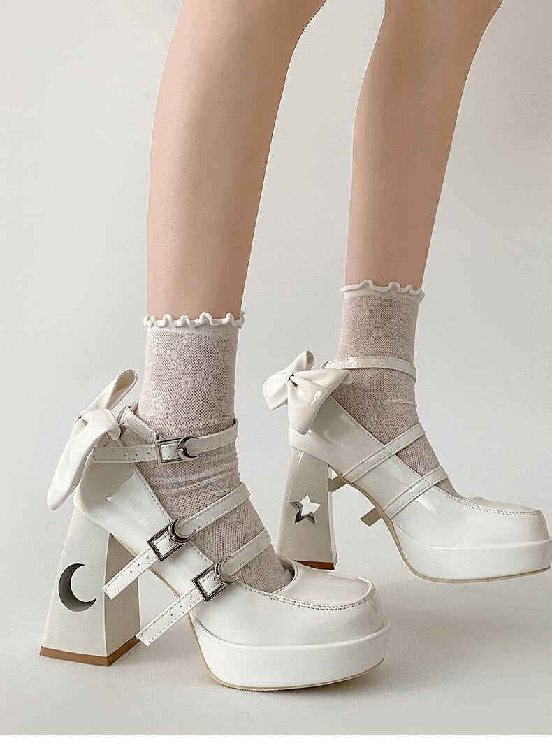 xiangtuibao Women's pumps New Versatile Square Head French Marijane Shoes platform heels women shoes black heels pumps women shoes