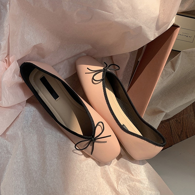 xiangtuibao Women Ballet Flat Shoes Comfortable Soft Boat Shoes Slip On Loafers Ballerina Shallow Slides Round Toe Casual Flats