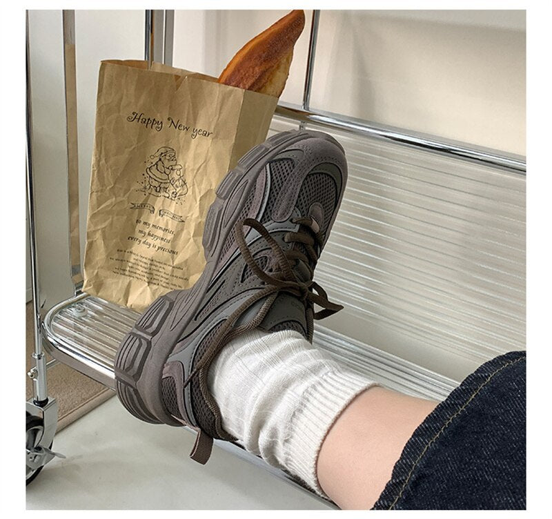 xiangtuibao Sneakers Women Spring Autumn Shoes Woman Vulcanized Shoes Casual Ladies Thick Sole Sports Shoes Tennis Female Sneakers NEW