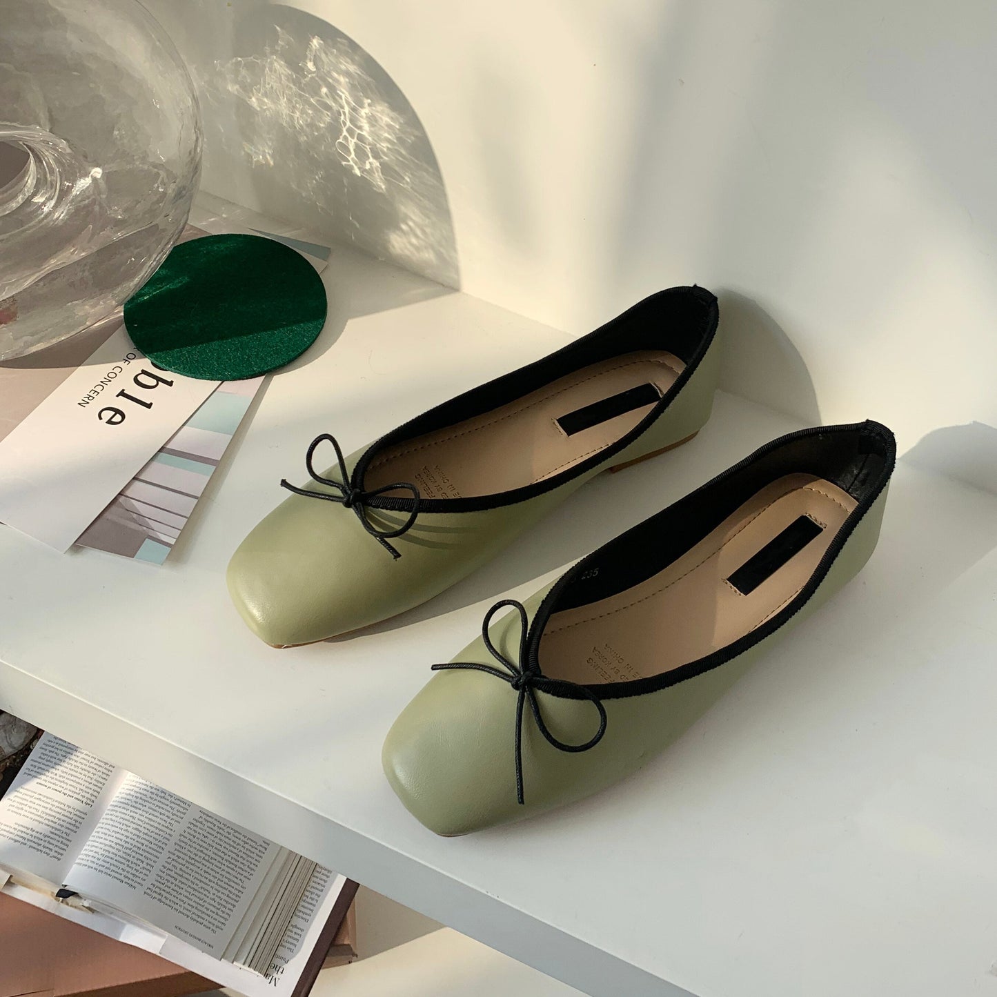xiangtuibao Women Ballet Flat Shoes Comfortable Soft Boat Shoes Slip On Loafers Ballerina Shallow Slides Round Toe Casual Flats