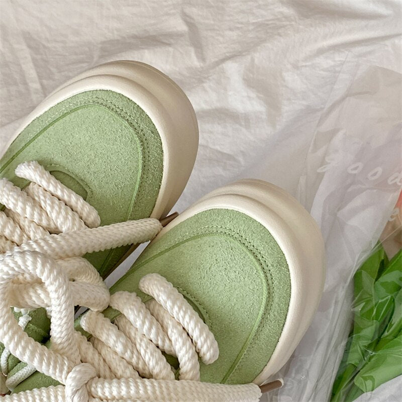 xiangtuibao Platform Women's Sneakers Casual Fashion Spring Autumn Lace Up Woman Flats Shoes Sneakers Female Sports Shoes Tennis New