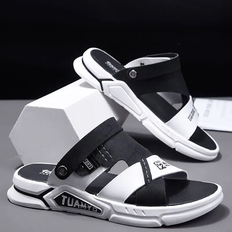 xiangtuibao Men Sandals leather new Summer fashion Beach Sandals luxury brand designer Casual Driving shoes Outside Slippers