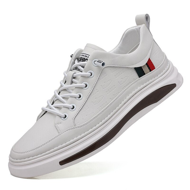 xiangtuibao White Men Leather Sneakers High Quality Luxury Brand Autumn Vulcanized Shoes Sports Jogging Tenis Men Casual Shoes Free Shipping