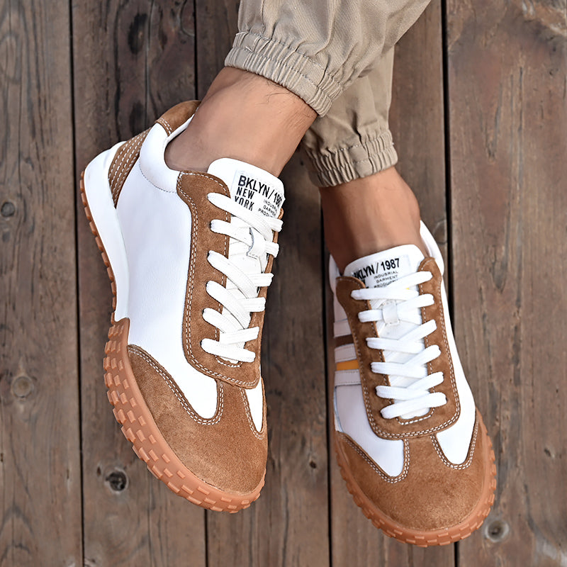 New Mens Sneakers Fashion Men's Shoes Leather Casual Shoes for Men Streetwear Skateboard Korean Tennis Shoes High Quality