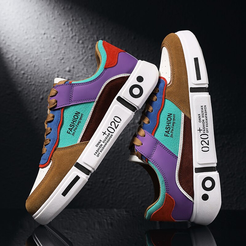 Fashion Streetwear Male Sneakers Flat Couple Colorful Skateboard Shoes Men Vulcanized Shoes Spring Women's Canvas Sneakers