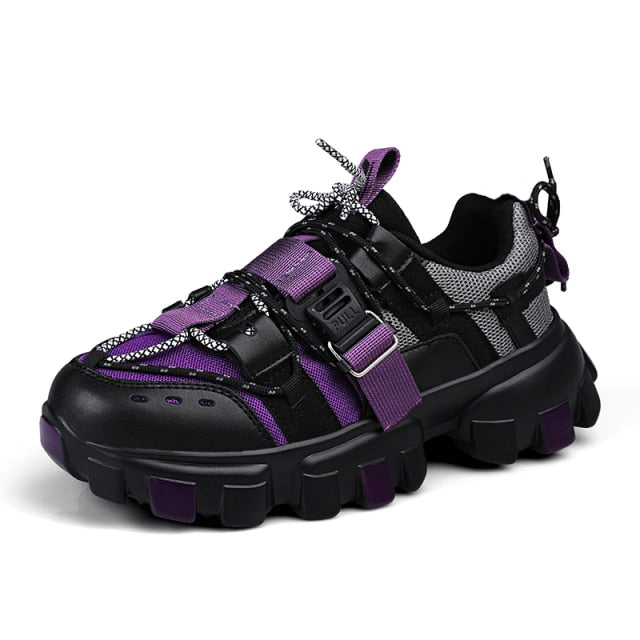 xiangtuibao Thick Sole Fashion Sneakers Men Tenis Masculino Buckle Breathable Men Shoes