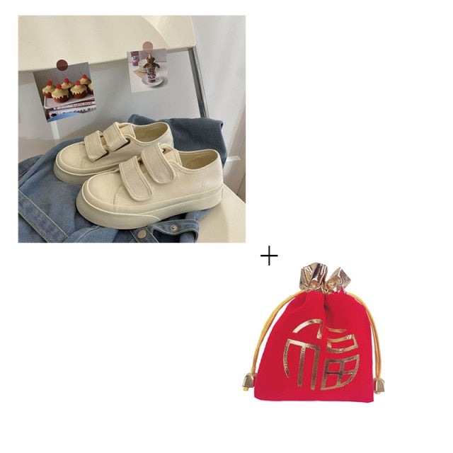 Women Sports Shoes Canvas Platform White Tennis Casual Spring Autumn Basket Flat Vulcanize Running Sneakers Lolita Kawaii