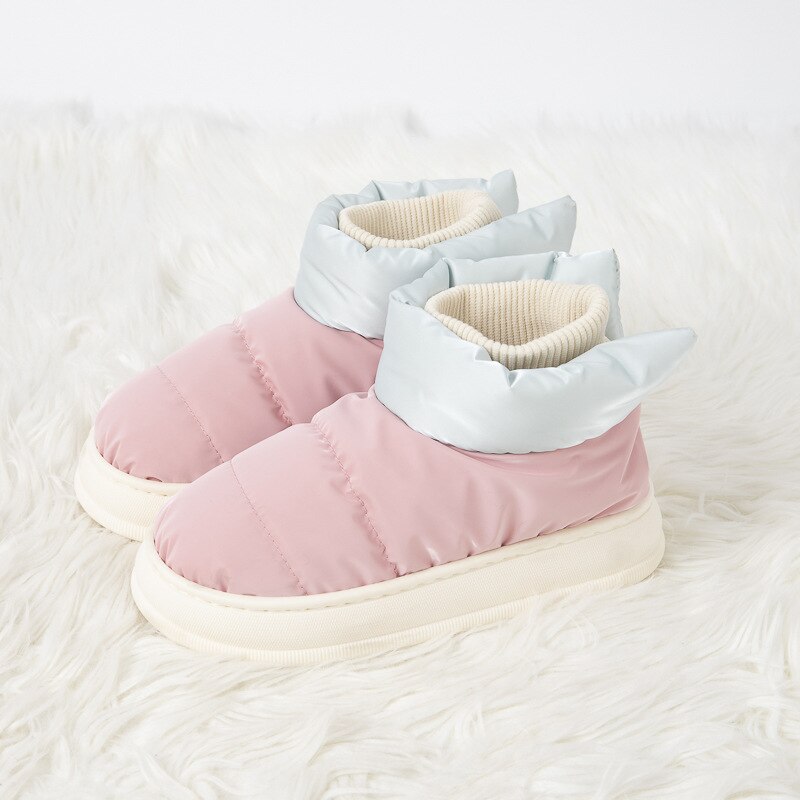xiangtuibao Flat Heels Women's Shoes Winter Furry Female Ankle Boots Warm Cute Plush Platform Woman Snow Boot Waterproof Footwear