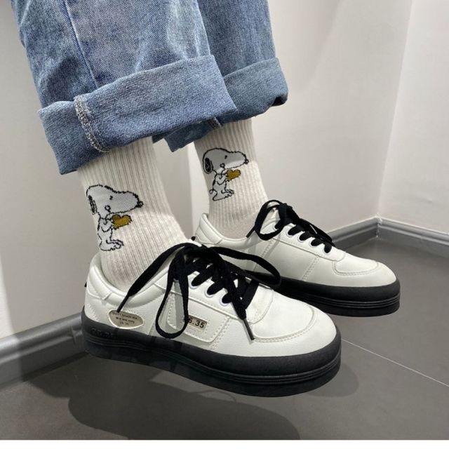 Sneakers Women's Sports Shoes Kawaii Platform Round Head Flats Spring Summer Female Casual Vulcanized Little White Footwear