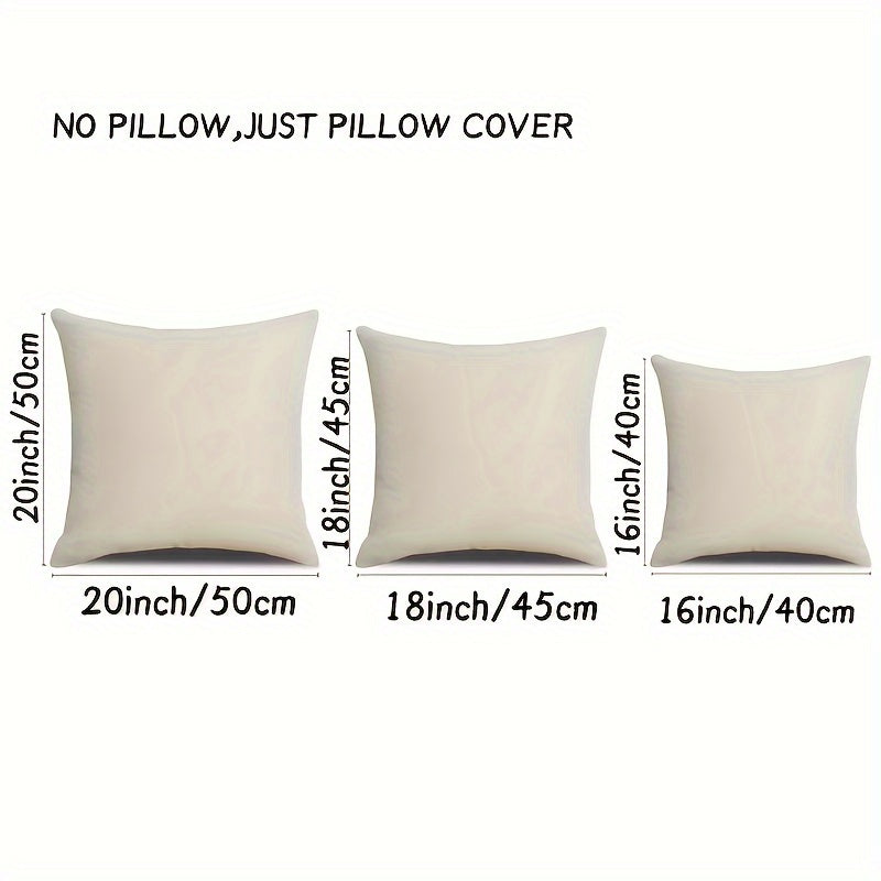2-Pack 18x18 Inches Farm Fresh Christmas Trees & Red Truck Design Linen Throw Pillow Covers, Machine Washable Zippered Pillowcases for Contemporary Home Decor