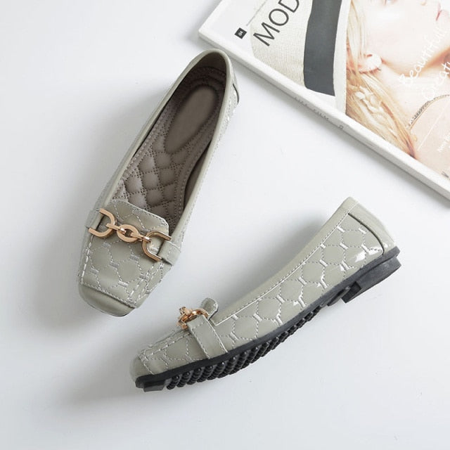 New Women Shoes Flats Designer Shoes Women Luxury Loafers Fashion Women's Flats Office Ladies Shoes YX534