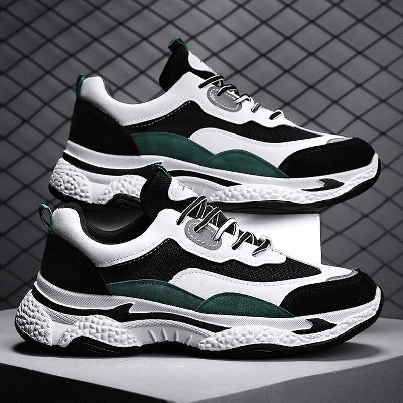 xiangtuibao Shoes For Men Casual Leather Platform Male Sneakers Flat Outdoor Running Non Slip Fashion Designer Luxury Student Summer