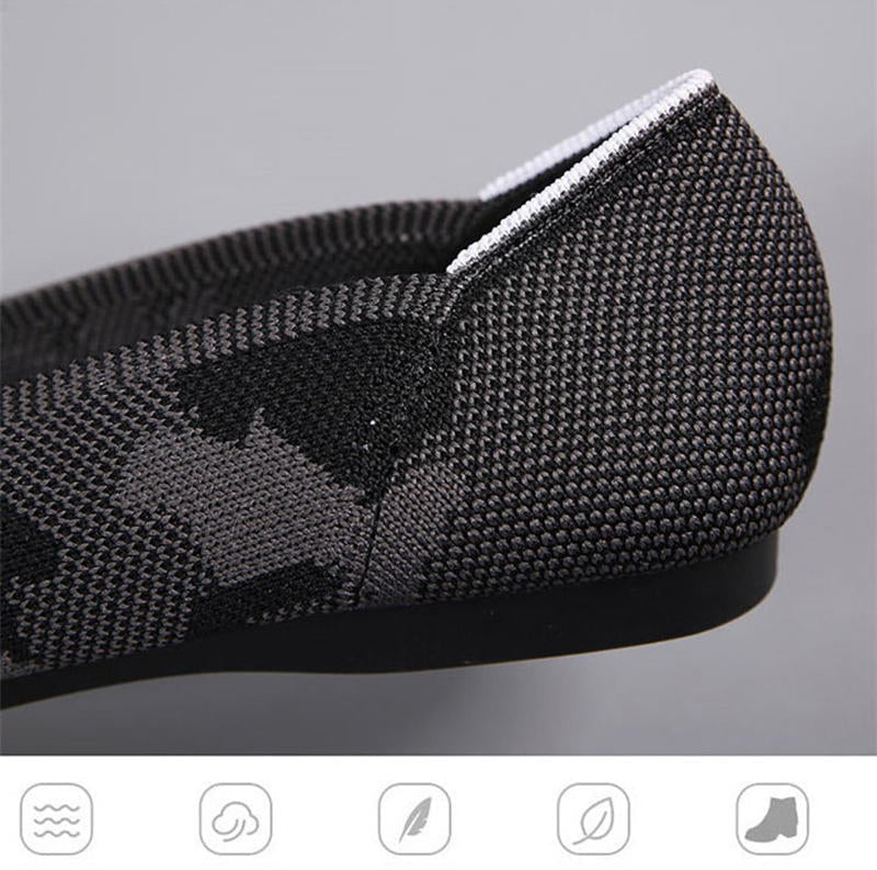 Pointed Toe flats Ladies flat Shoes Comfortable Ballet Knit De Mujer Loafers Autumn Gestante Boat Shoes Soft Bottom Women's Shoe