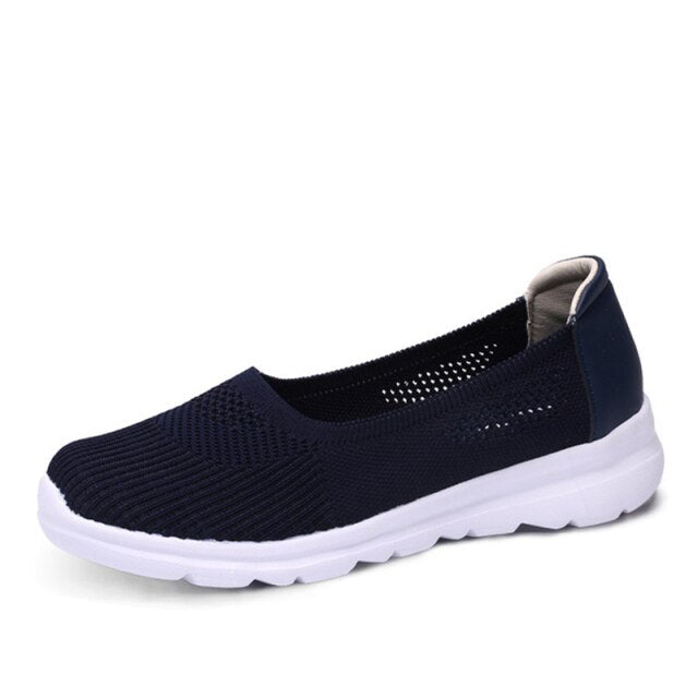 Women's Flat Shoes Casual Loafers Light Sneakers Breathable Women Slip on Shoe Ladies Vulcanized Footwear Walking Comfort