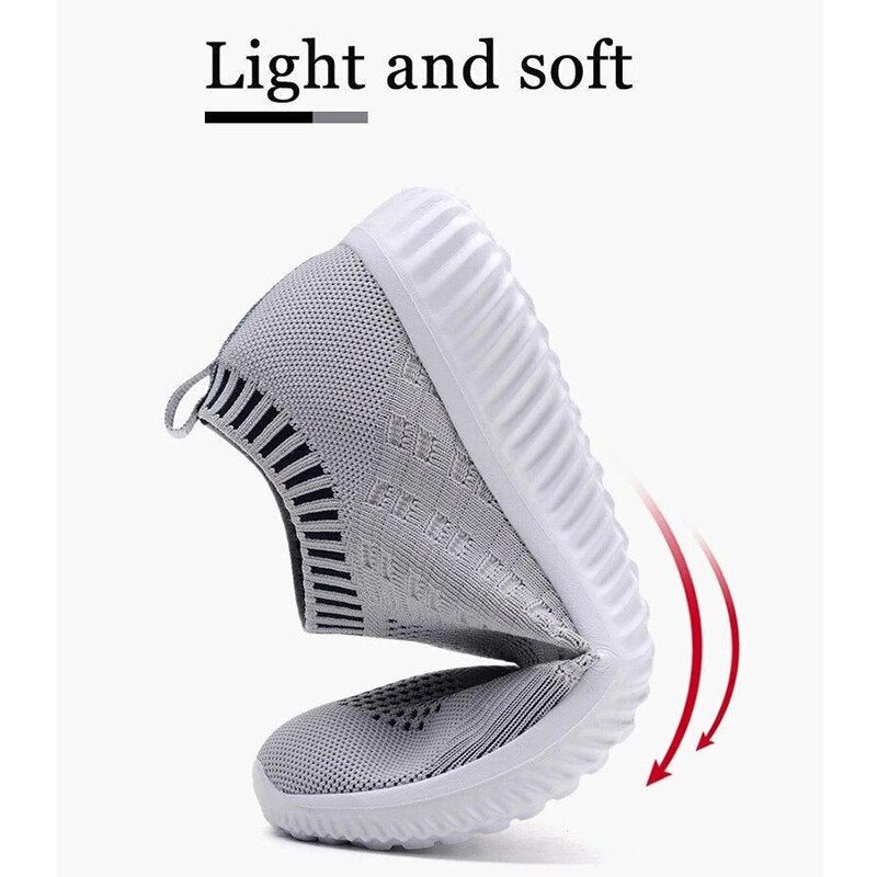 Rimocy New Breathable Mesh Sneakers Women Flats Lightweight Non-slip Sports Shoes Ladies Comfortable Soft Sole Casual Shoes