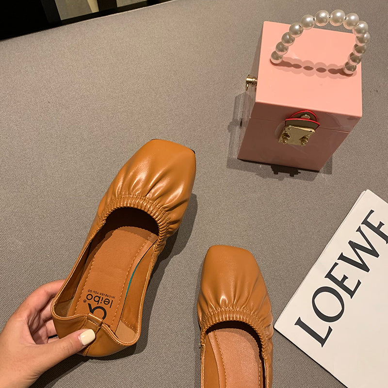 Women Casual Flats Spring Autumn Comfortable Soft Boat Shoes Loafers Ballerina Shallow Round Toe Ballet Flat Shoes
